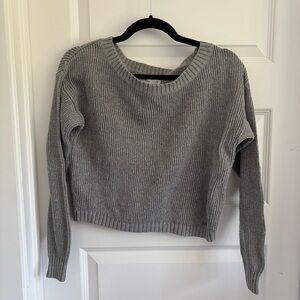 Hollister Heather Gray Knit Pullover Sweater